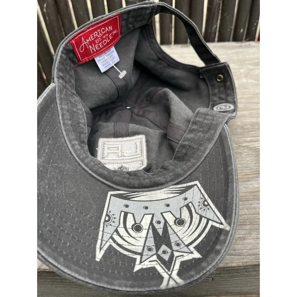 LA Kings Washed Black Dad Hat American Needle NHL Strapback Faded Cap